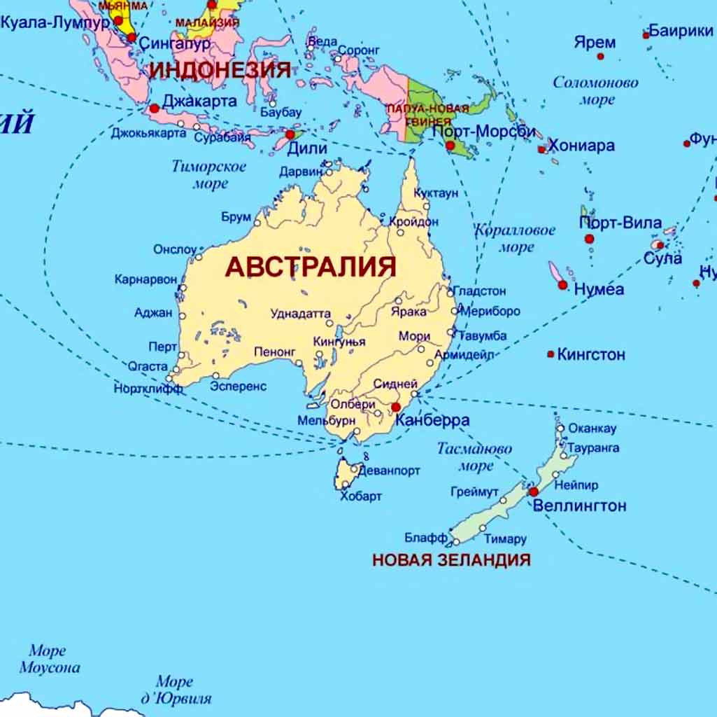 Где находится океания. Марианские острова на карте Австралии и Океании. Карта Австралии и новой Зеландии. Политическая карта Австралии и Океании со столицами.