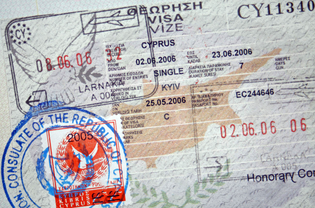Визовое разрешение на Кипр