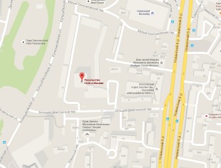 Посольство США в Москве на карте