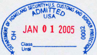 Визовый штамп в паспорте